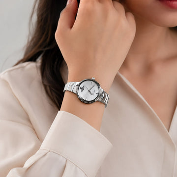 Scottie Silver Analog Watch for Girls & Women | Elegant Stainless Steel Wrist Watch