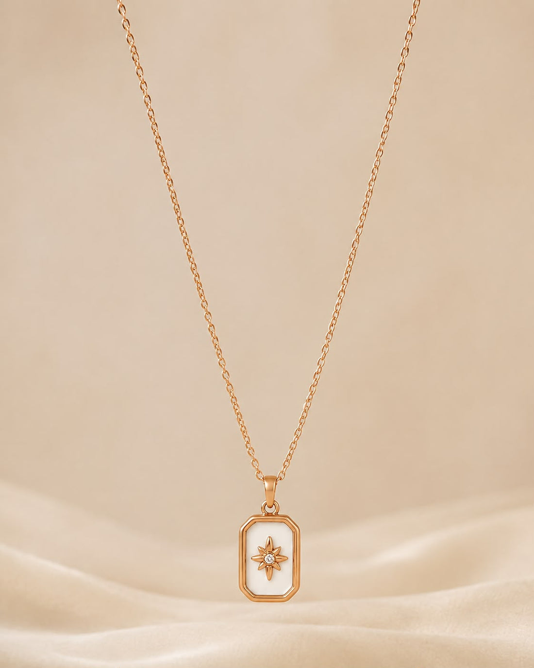Gold Tone Floral Mother of Pearl Pendant Necklace for Women & Girls | Elegant Daily Wear Chain