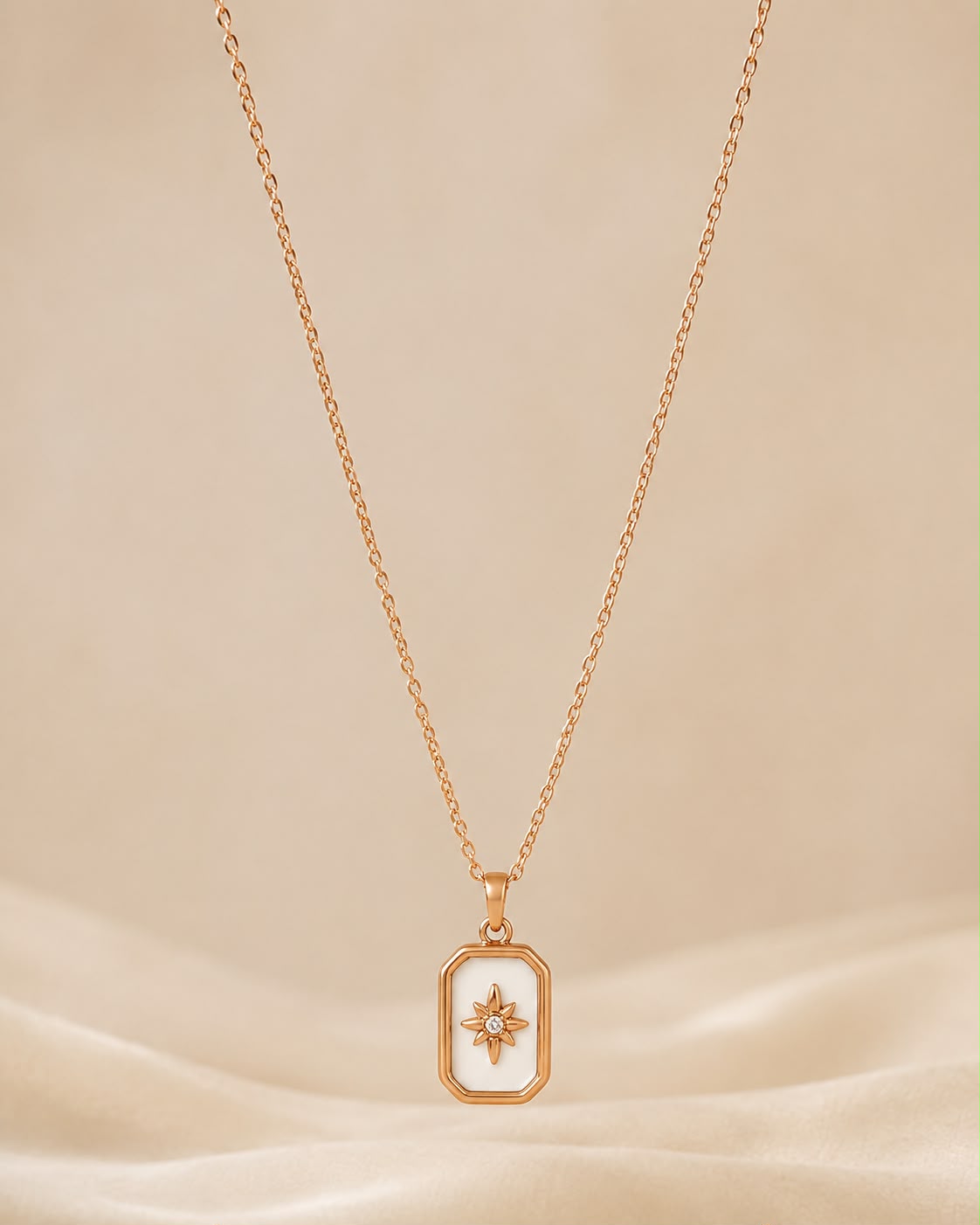 Gold Tone Floral Mother of Pearl Pendant Necklace for Women & Girls | Elegant Daily Wear Chain